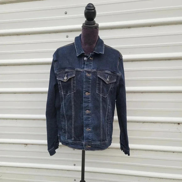 ARIZONA JEAN ADVANCE FLEX 360 Dark BLUE Denim JACKET Stretvh WOMENS SIZE XL - Picture 1 of 10